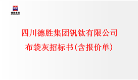 四川2026世界杯（中国区）官方中文网站-Officia
钒钛有限公司 布袋灰招标书(含报价单)